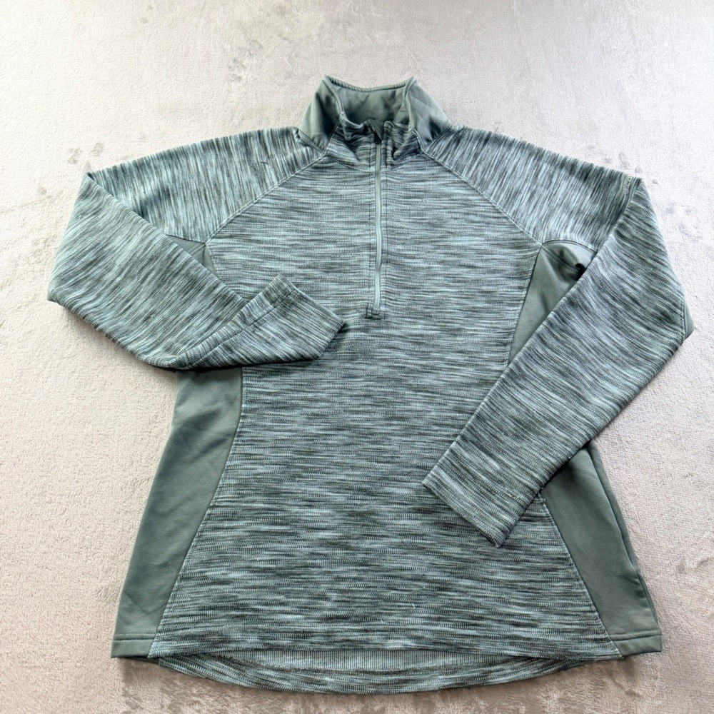 Columbia Sportswear Green Space Dye Quarter Zip Pullover Fleece Women's Large